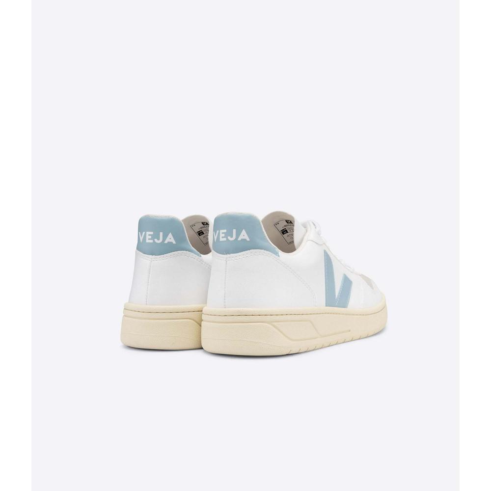 Veja V-10 CWL Women's Sneakers White/Turquoise | NZ 652AHK